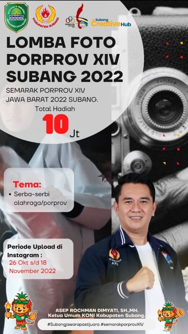 KONI Subang Gelar Lomba Foto Semarak PORPROV XIV Jabar, Total hadiah Rp.10 Juta