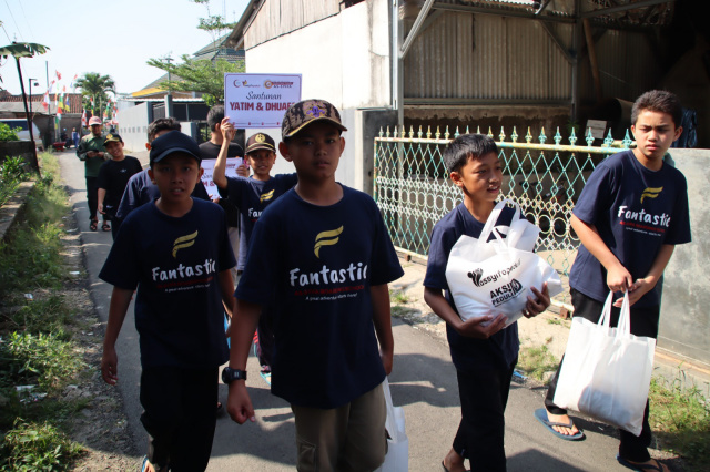 Selama 17 Hari………. Santri Baru As-Syifa Subang Tebar 1.665 Santunan Yatim dan Dhuafa di 10 Desa