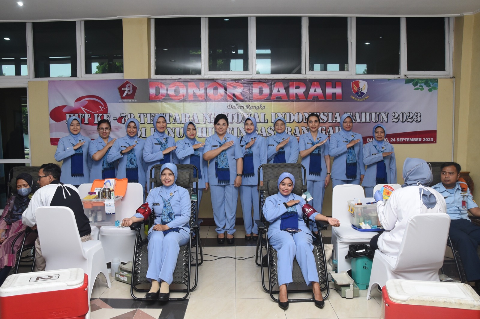 Wadan Koharmatau Hadiriri Olahraga Bersama Dan Donor Darah Di Lanud HSN