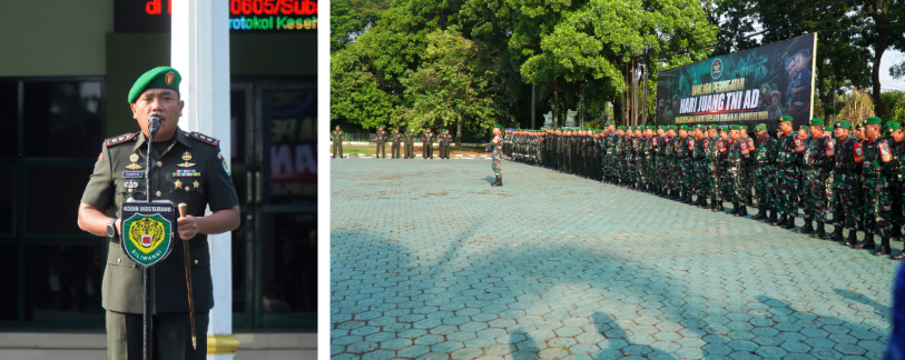 Kodim 0605/Subang Gelar Upacara Hari Juang TNI AD Ke-78 Tahun 2023