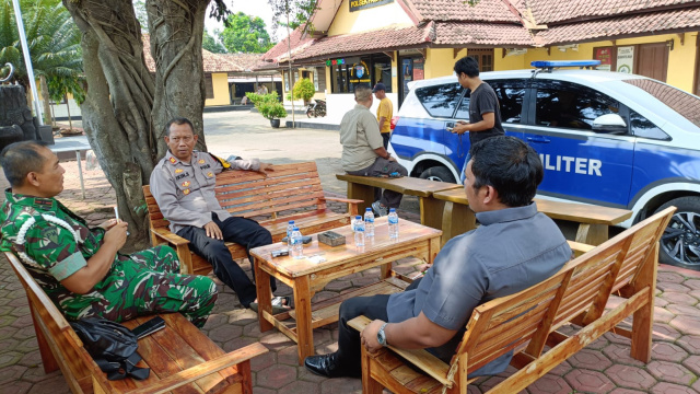 Sebagai Wujud Sinergitas TNI- Polri,Kapolsek Pagaden Terima Kunjungan Silaturahmi Komandan Sub Denpom Subang