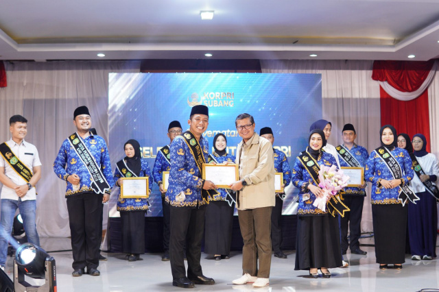 Wakil Bupati Subang di Malam Apresiasi HUT Ke-54 KORPRI Kabupaten Subang, Tegaskan Soliditas ASN sebagai Fondasi Pembangunan Daerah