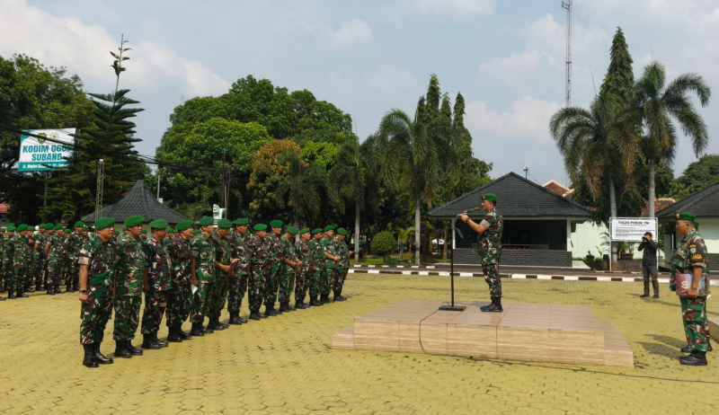 Gelombang Pertama Cuti Lebaran Anggota Kodim 0605/Subang Sudah Libur Pasca Dilepas Dandim
