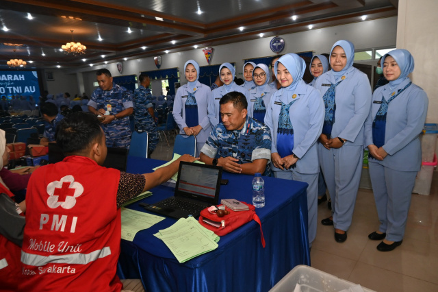 Semangat HUT ke-80 TNI AU, Lanud Adi Soemarmo Gelar Donor Darah, 309 Pendonor Berpartisipasi